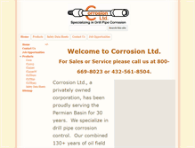 Tablet Screenshot of corrosionltd.com
